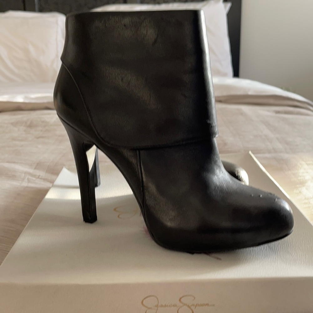 Jessica Simpson black booties.